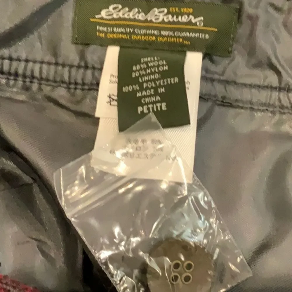 NWOT Eddie Bauer Wool Blend plaid Skirt 2P